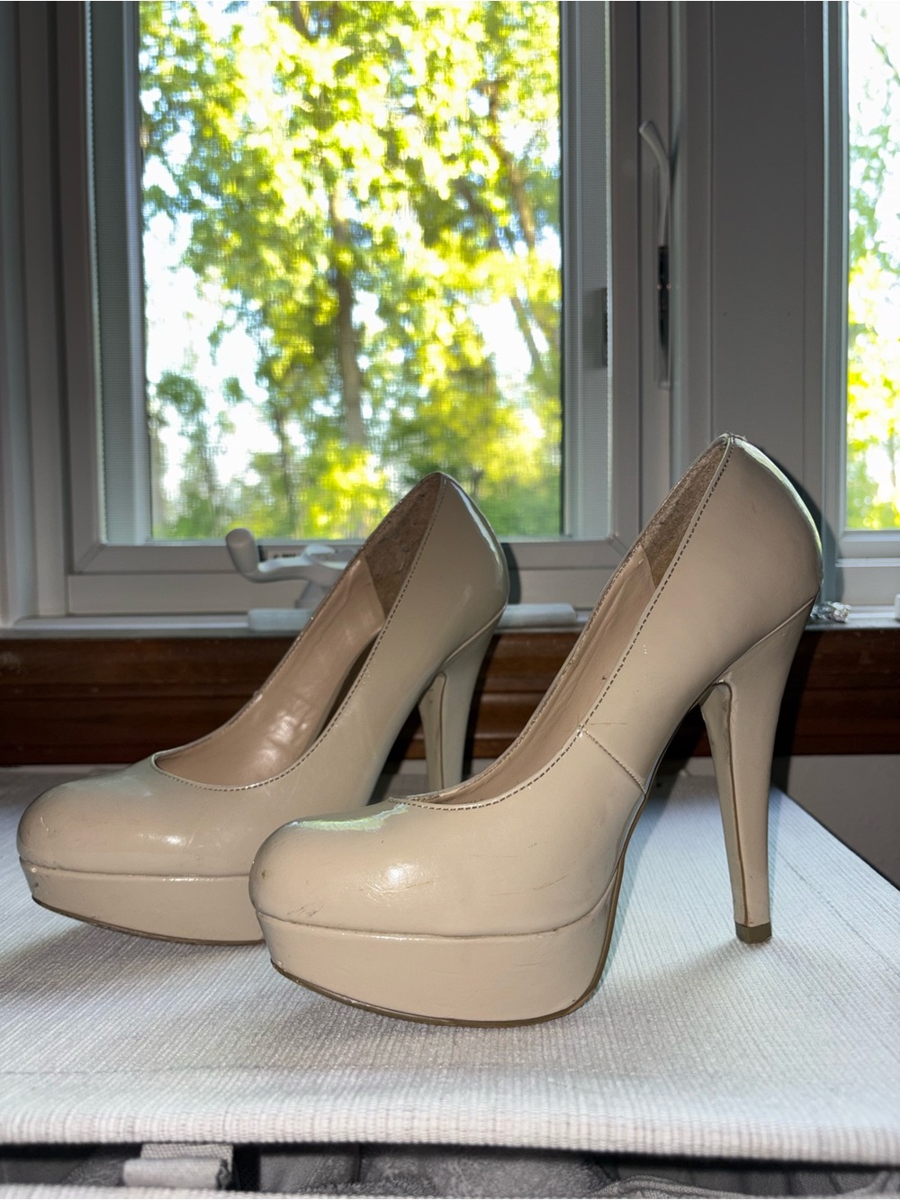 Guess Women's Nude Platform Stilettos